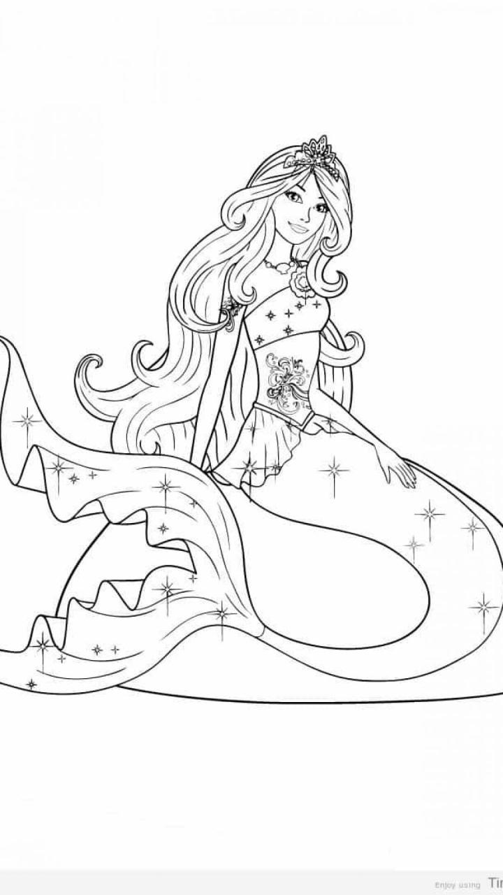 Barbie Mermaid Coloring Pages Free