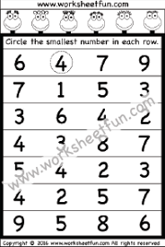 Printable Circle Bigger Number Worksheet