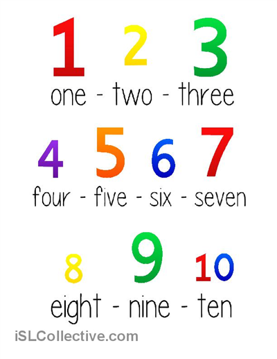 Preschool Numbers Poster Printable
