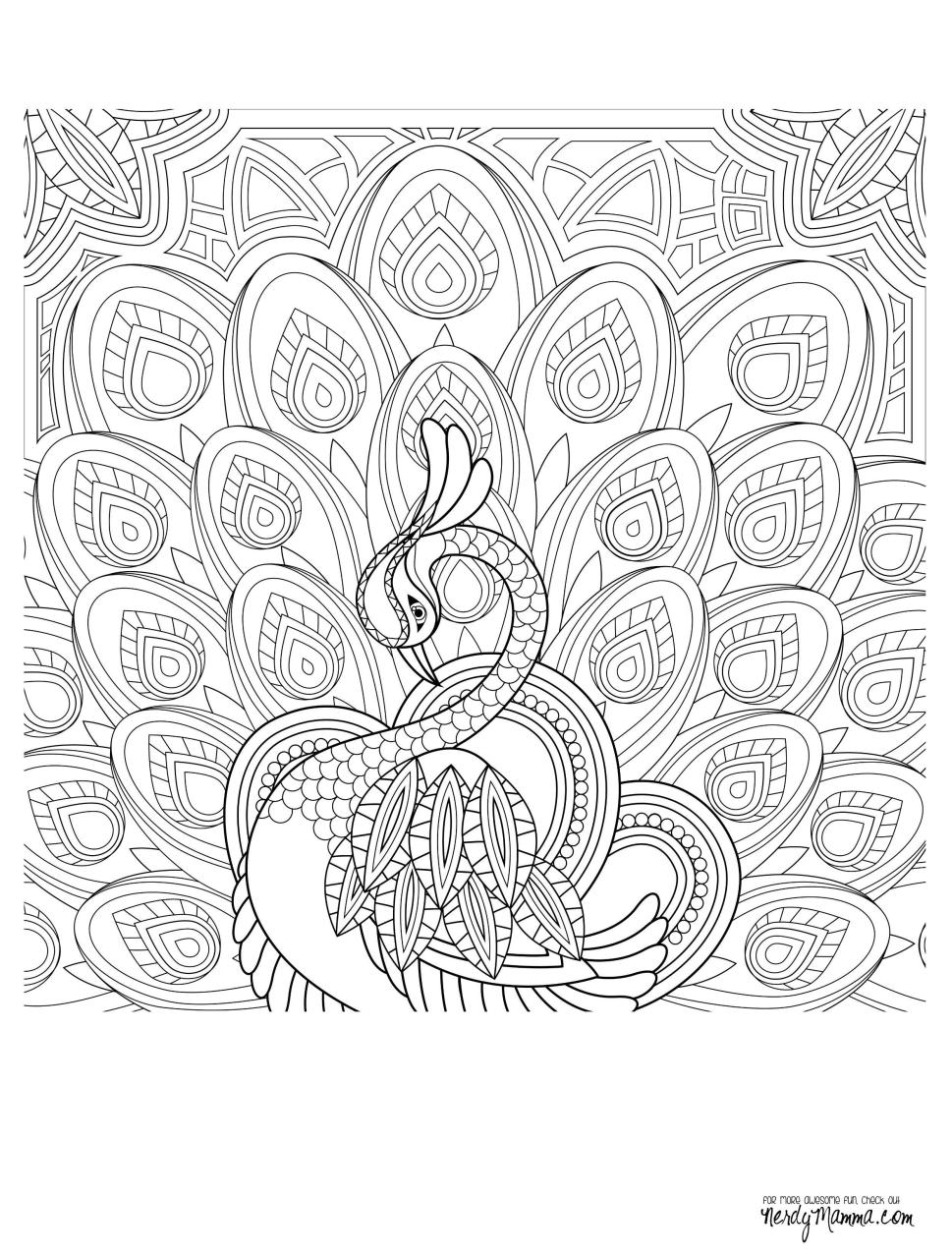 Simple Elephant Mandala Coloring Pages
