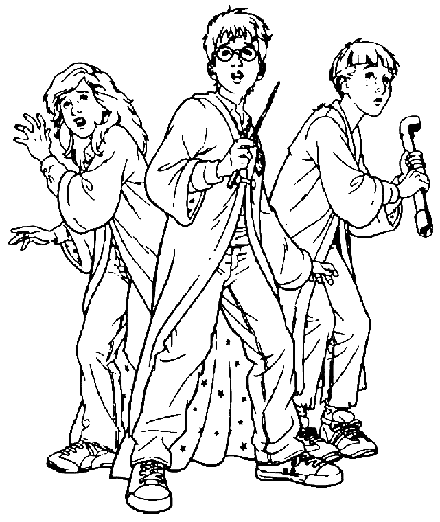 Hermione Harry Potter Coloring Pages Printable