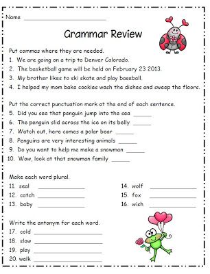 Second Grade 2nd Grade Reading And Writing Worksheets