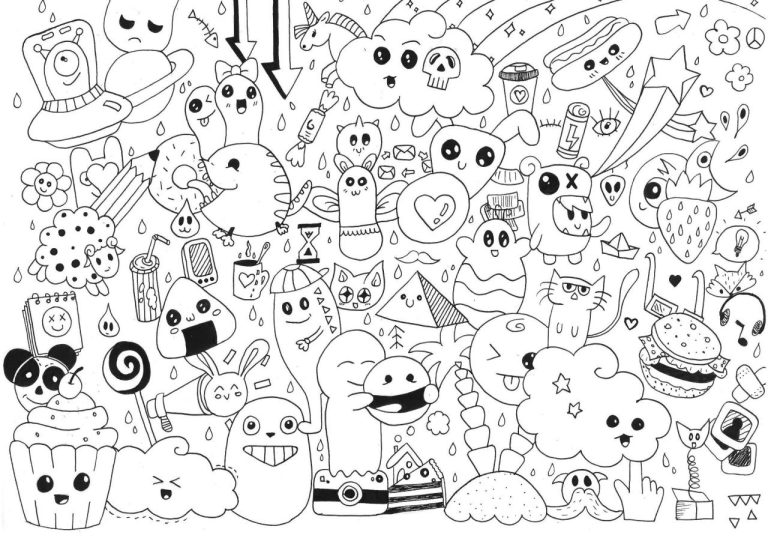 Cute Coloring Pages For Kids Food