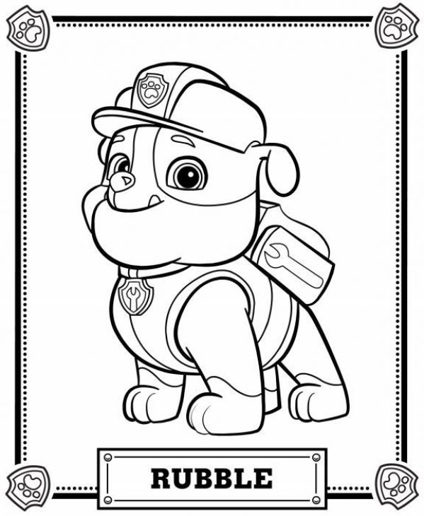 Puppy Easy Paw Patrol Coloring Pages