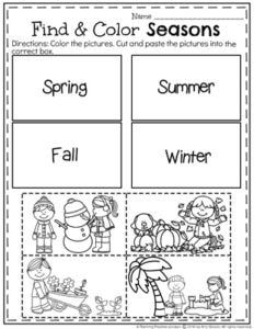 Winter Season Worksheets For Kindergarten