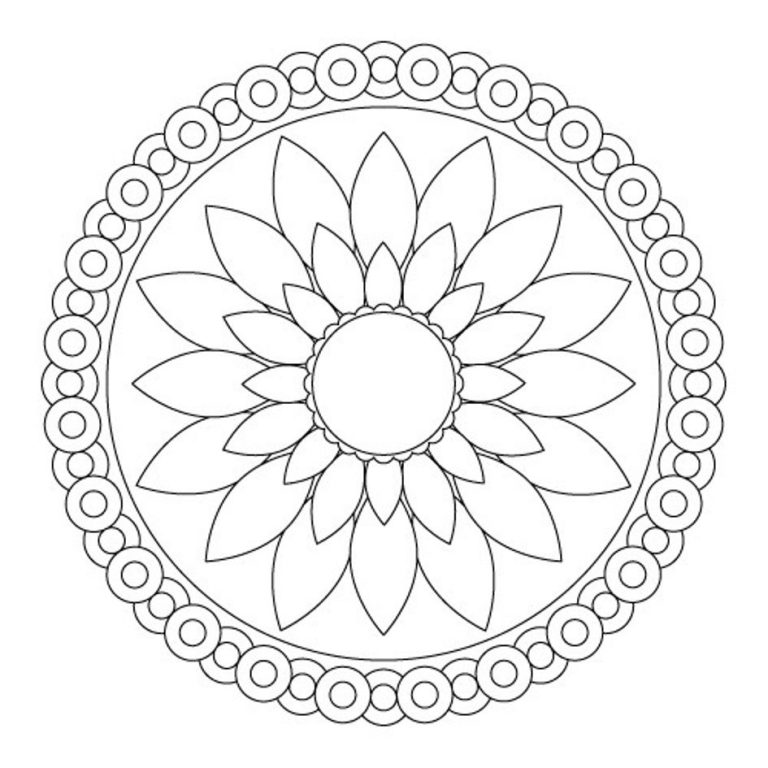 Simple Mandala Coloring Pages Pdf