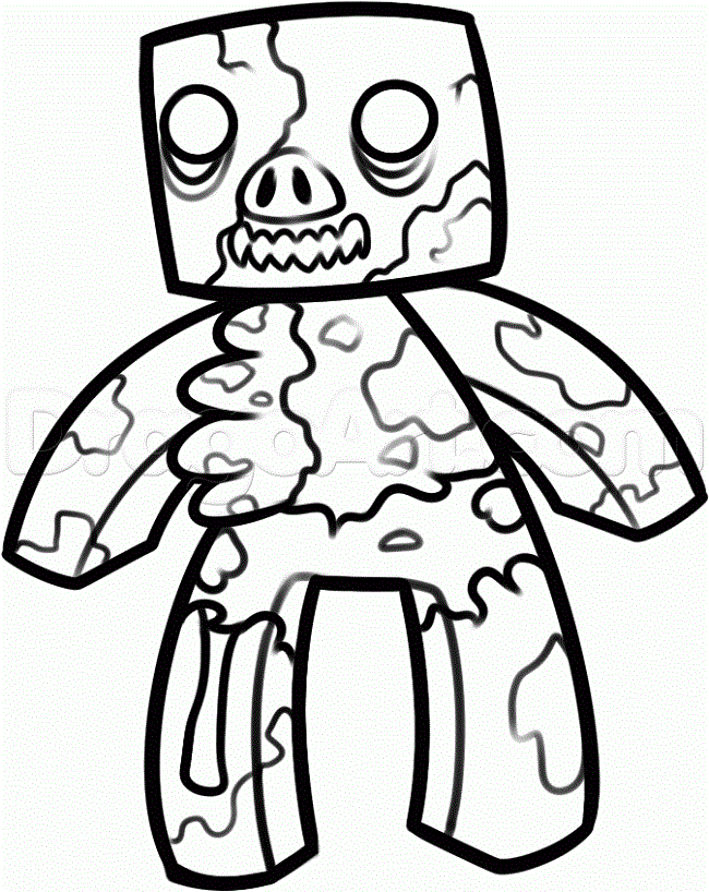 Minecraft Zombie Villager Coloring Pages