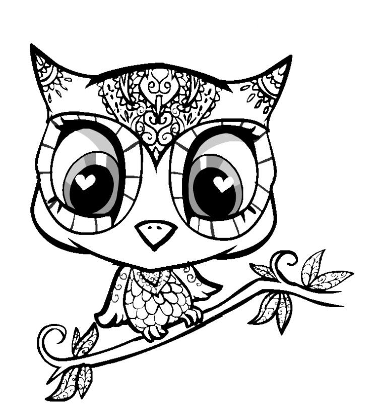 Cute Animal Coloring Pages For Girls