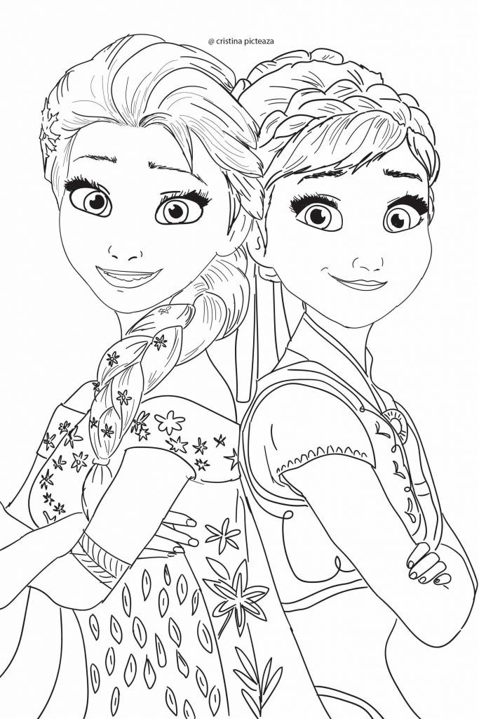 Coloring Pages For Girls Elsa And Anna