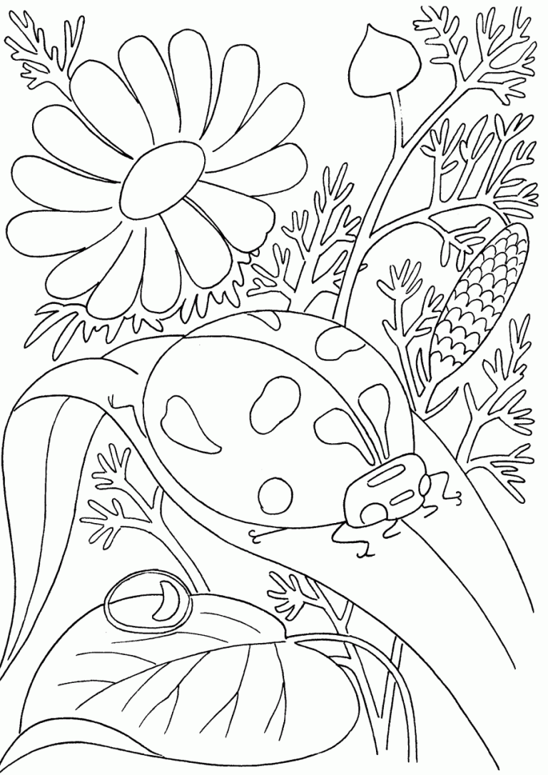 Spring Coloring Pages For Kids Pdf