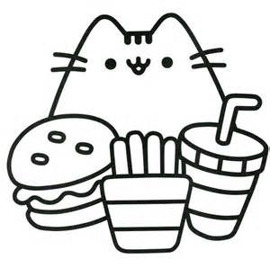 Pusheen Cat Coloring Pages Ice Cream