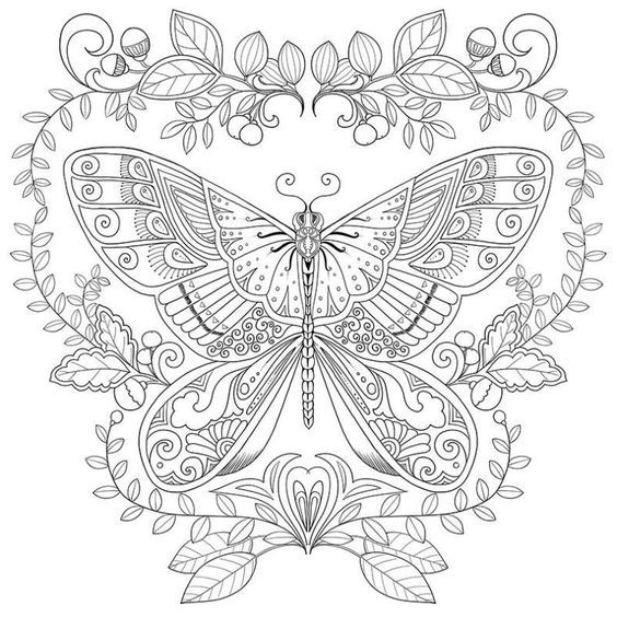 Flower Butterfly Mandala Coloring Pages