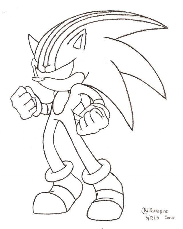 Super Sonic Darkspine Sonic Sonic Coloring Pages