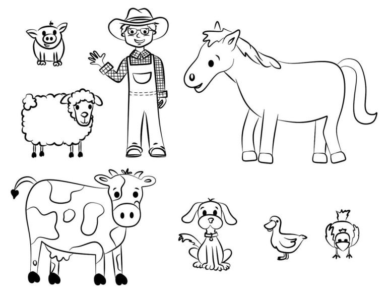 Farm Animal Coloring Pages Pdf