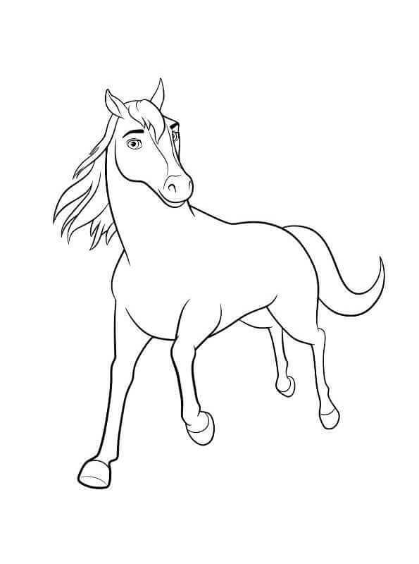 Spirit Cute Horse Coloring Pages