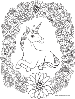 Mandala Coloring Pages For Kids Unicorn