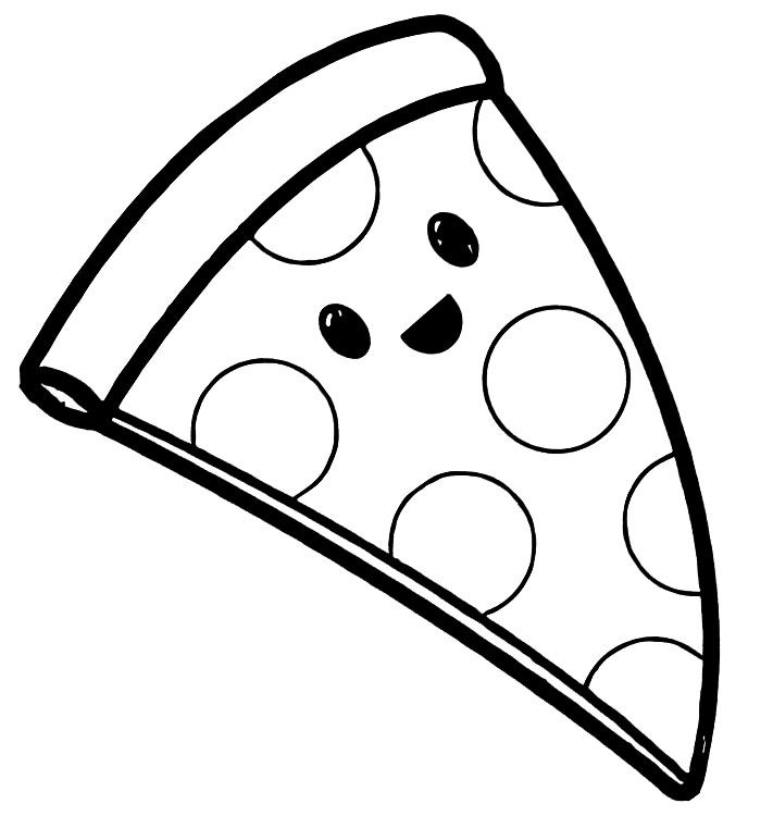 Food Cute Coloring Pages Easy