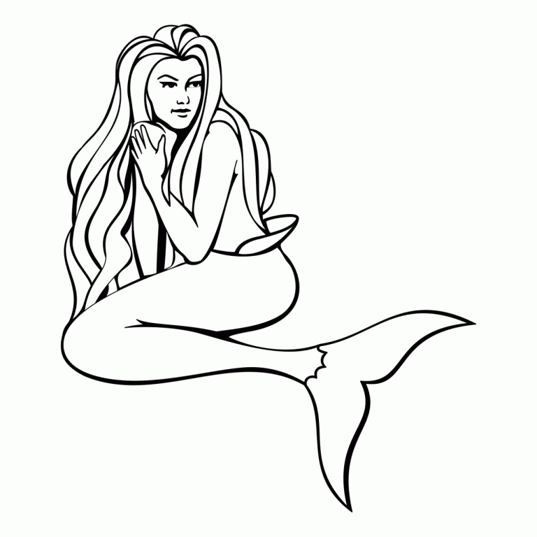 Mermaid Coloring Pages For Kids Free