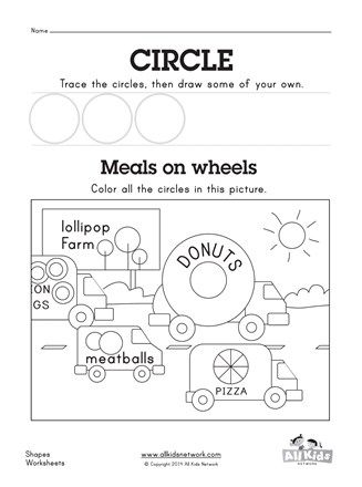 Free Circle Worksheets For Kindergarten