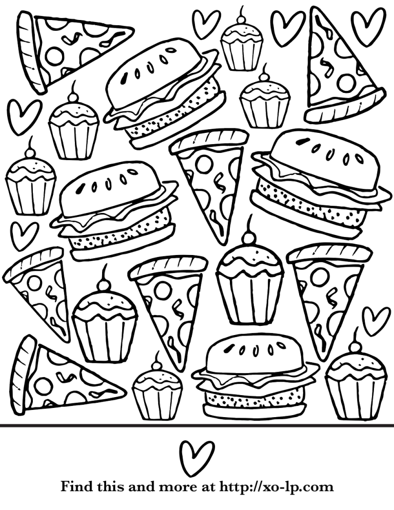 Summer Cute Food Coloring Pages