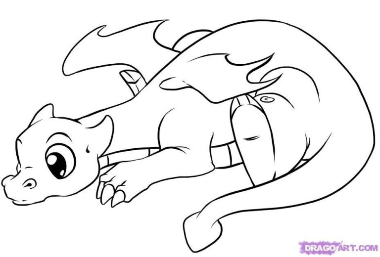 Cute Dragon Coloring Pages Free