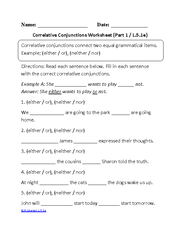 Grade 5 Worksheets English Pdf