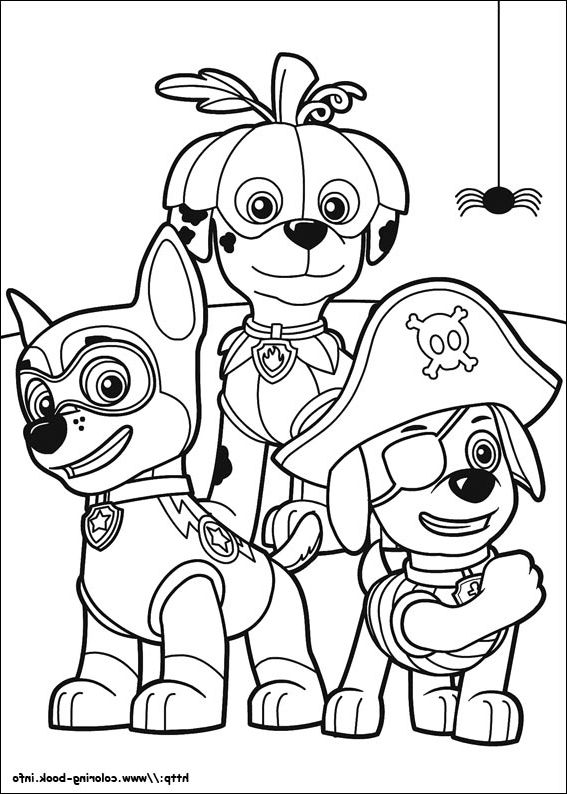 Printable Paw Patrol Halloween Coloring Pages