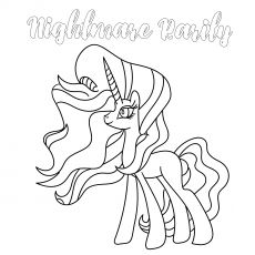 My Little Pony Coloring Pages Nightmare Rarity