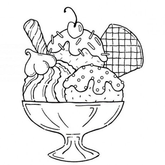 Ice Cream Sundae Coloring Pages To Print
