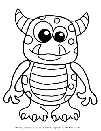 Easy Coloring Pages For Kids Halloween