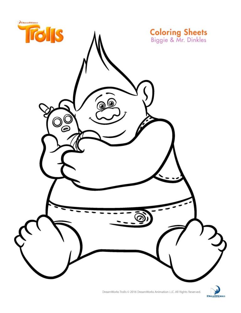 Trolls World Tour Coloring Pages Biggie