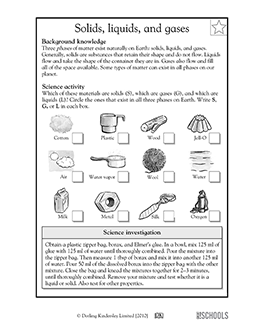 Grade 5 Science Worksheets Matter