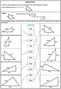 Pythagoras Worksheet Grade 8 Pdf