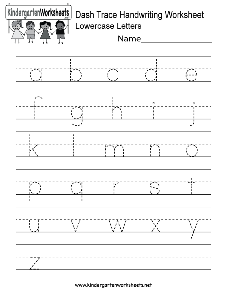 Kindergarten Alphabet Writing Practice
