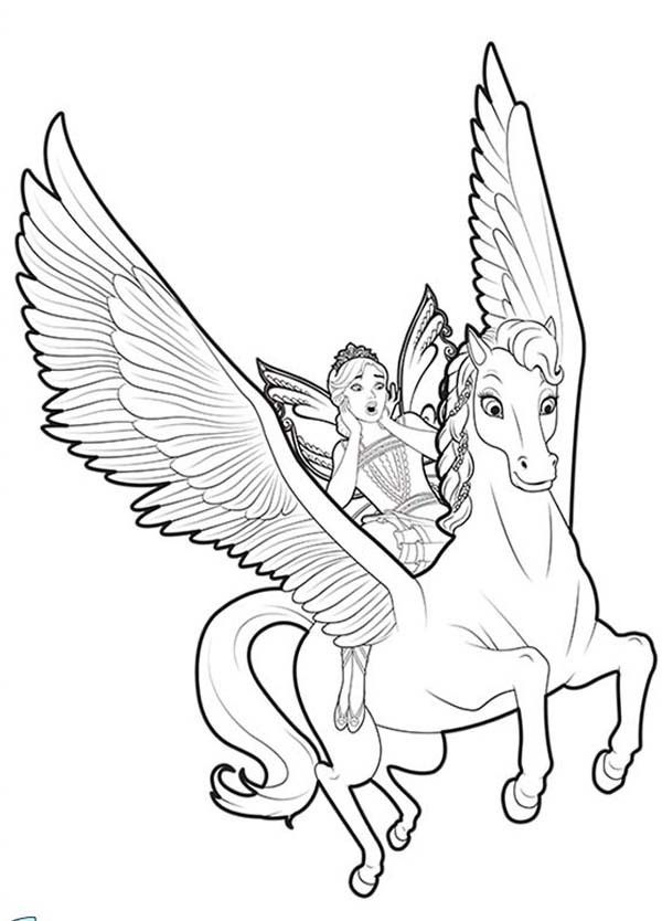 Fairy Unicorn Coloring Pages For Girls