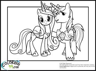 Princess Cadence Wedding My Little Pony Coloring Pages Princess Celestia And Luna