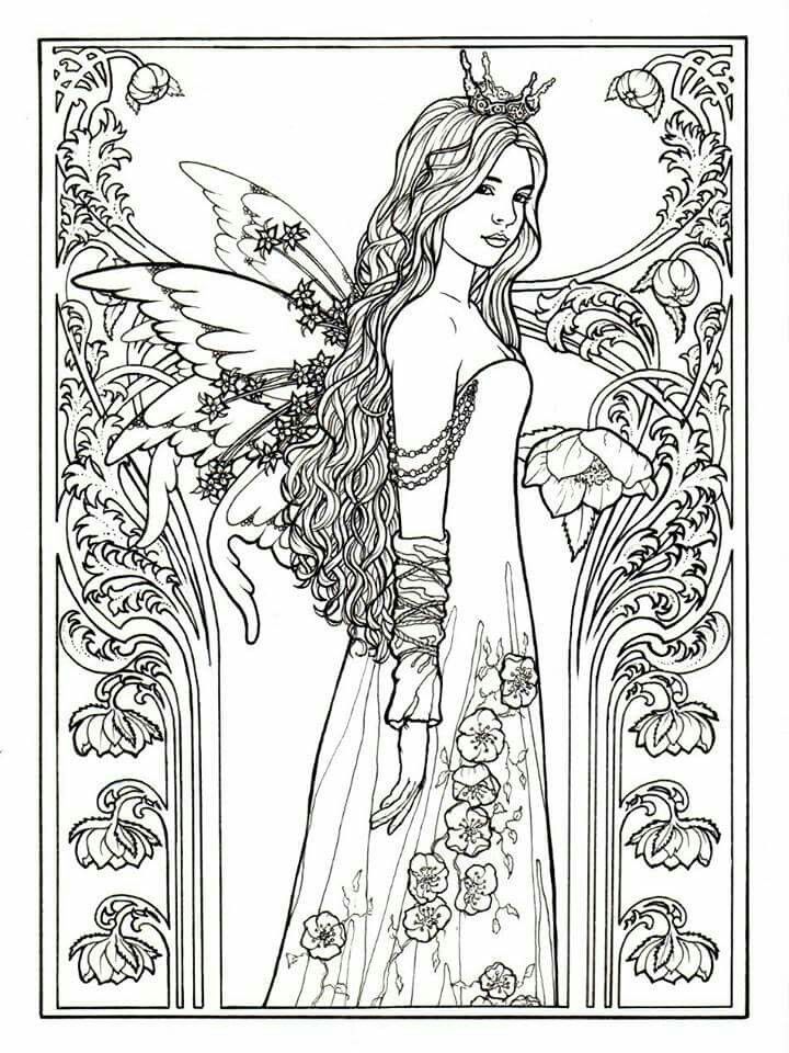 Beautiful Fairy Coloring Pages Printable