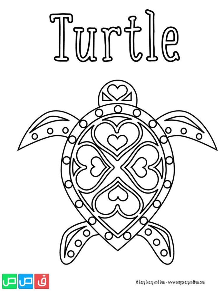 Printable Easy Turtle Coloring Pages