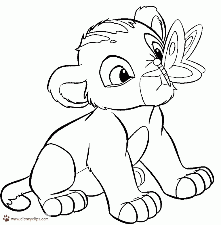 Cute Lion King Coloring Pages