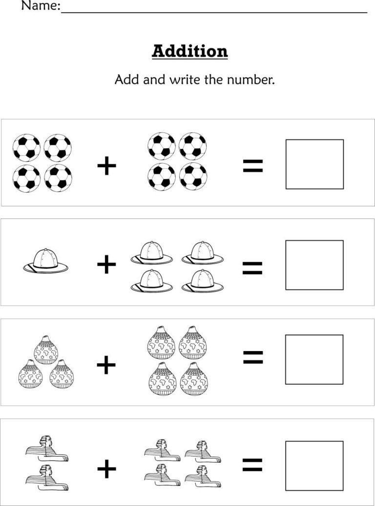 Kindergarten Pre K Math Worksheets