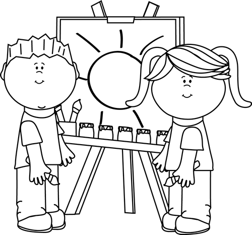 Kids Drawing And Coloring Clipart