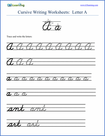 Alphabet Practice Cursive Handwriting