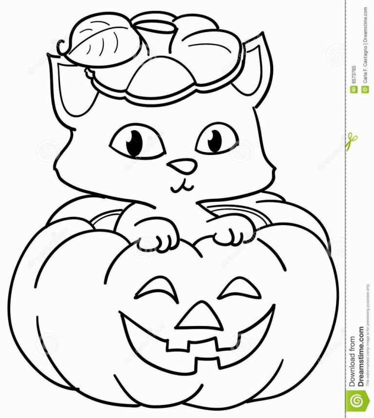 Easy Pumpkin Halloween Coloring Pages