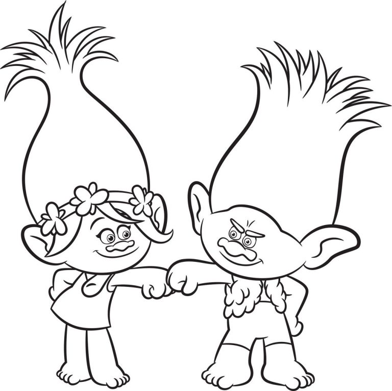 Trolls Princess Poppy Coloring Pages