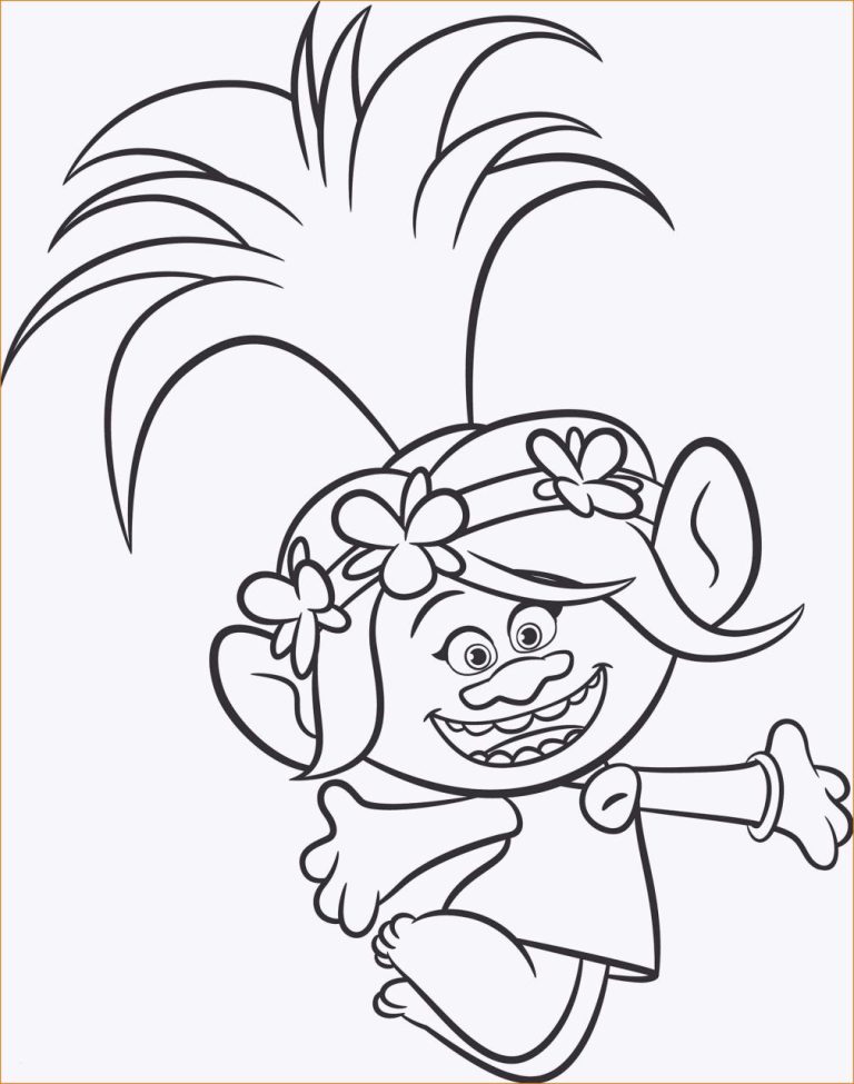 Trolls Coloring Pages Poppy And Branch