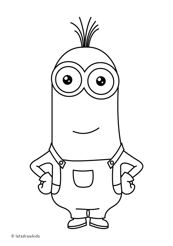 Printable Easy Minion Coloring Pages