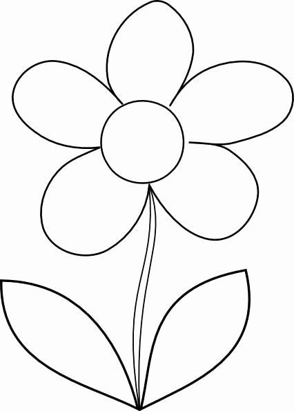 Easy Spring Flowers Coloring Pages