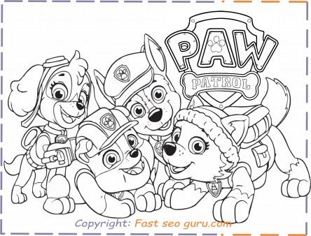 Paw Patrol Coloring Pages Free Printable