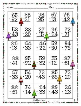 2nd Grade Touch Math Subtraction Worksheets