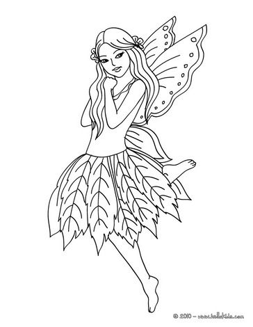 Printable Easy Fairy Coloring Pages